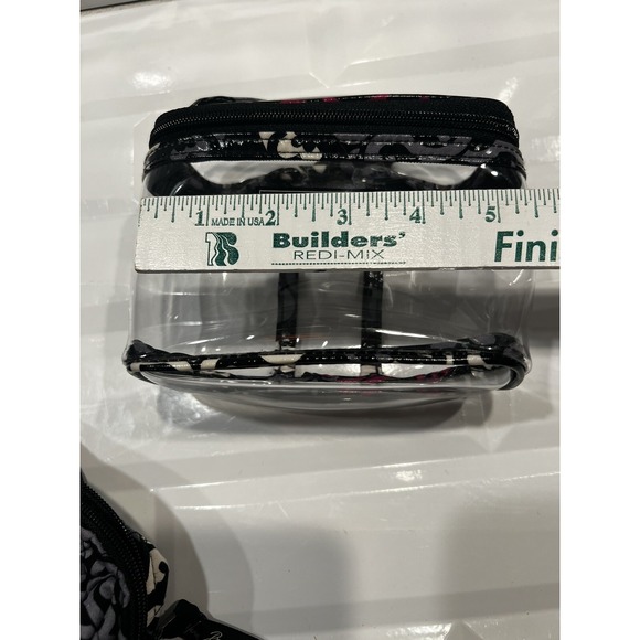 Vera Bradley 3-Cosmetic Bags  in retired Canterberry Magenta‎ pattern - Picture 7 of 10